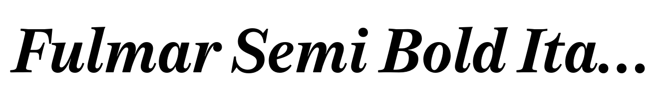 Fulmar Semi Bold Italic
