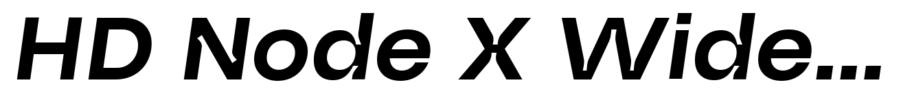 HD Node X Wide Semi Bold Italic