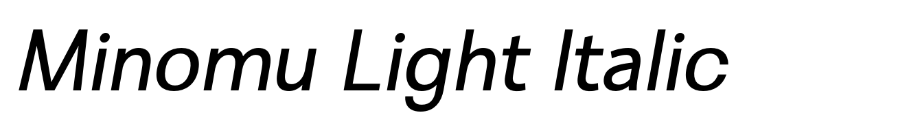 Minomu Light Italic