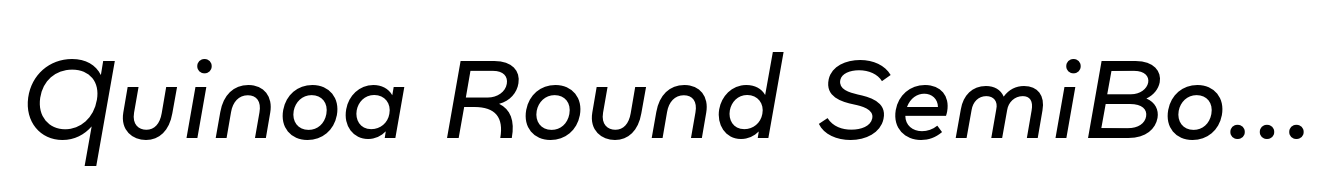 Quinoa Round SemiBold Italic