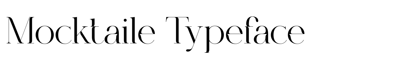 Mocktaile Typeface