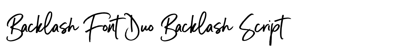 Backlash Font Duo Backlash Script