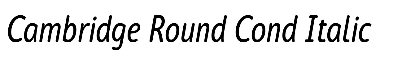 Cambridge Round Cond Italic