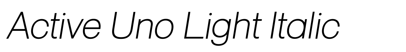 Active Uno Light Italic
