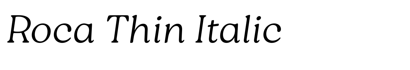Roca Thin Italic
