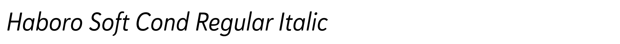 Haboro Soft Cond Regular Italic image