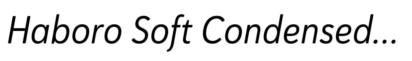 Haboro Soft Condensed Regular Italic