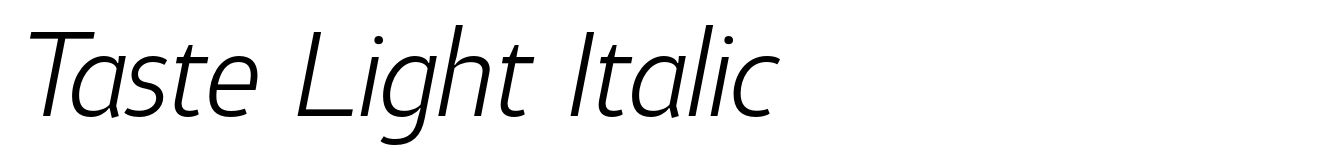 Taste Light Italic
