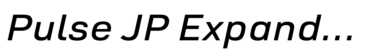 Pulse JP Expanded Medium Italic