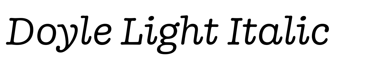 Doyle Light Italic