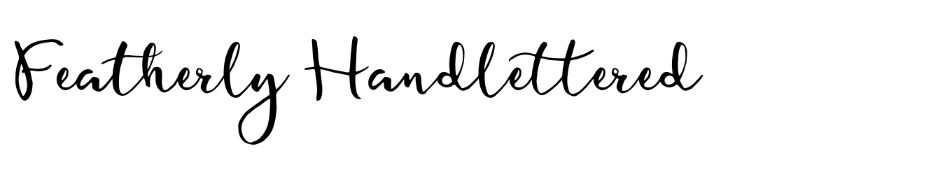 Featherly Handlettered