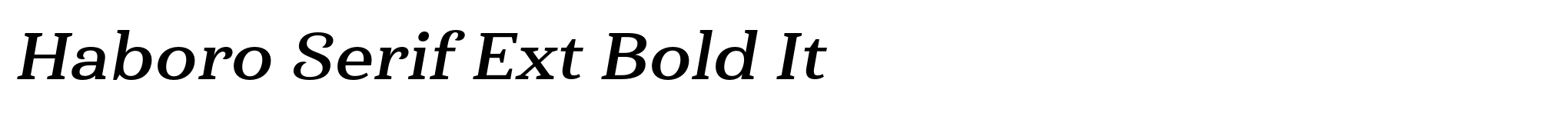 Haboro Serif Ext Bold It image