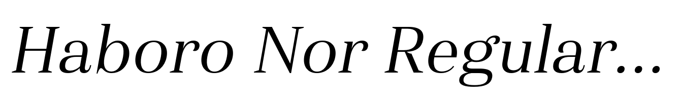 Haboro Nor Regular Italic