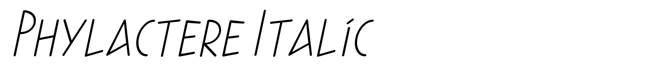 Phylactere Italic