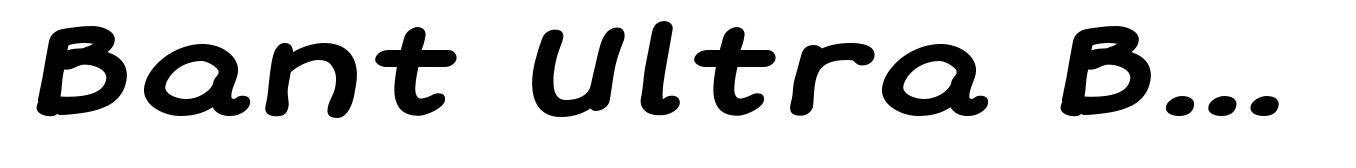 Bant Ultra Bold Italic