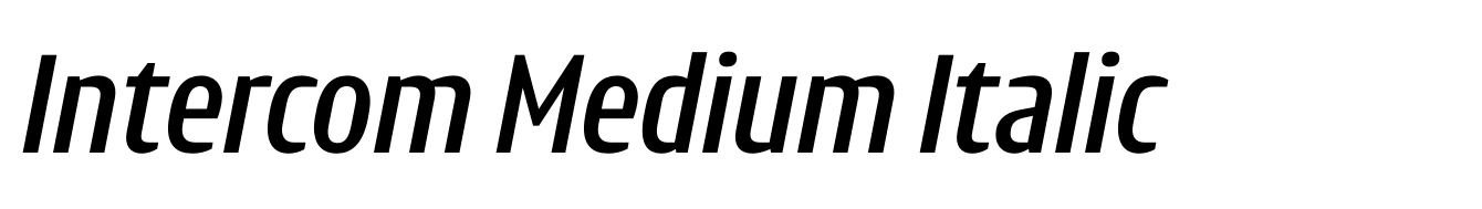 Intercom Medium Italic