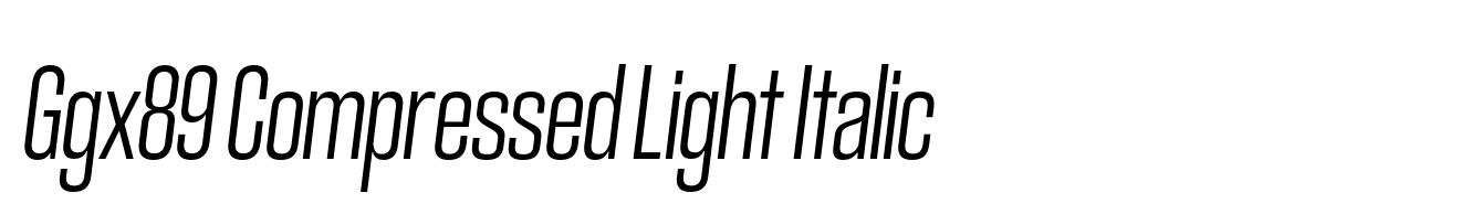 Ggx89 Compressed Light Italic