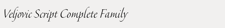 Veljovic Script komplette Schriftfamilie            