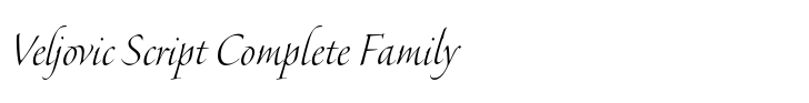 Veljovic Script komplette Schriftfamilie            