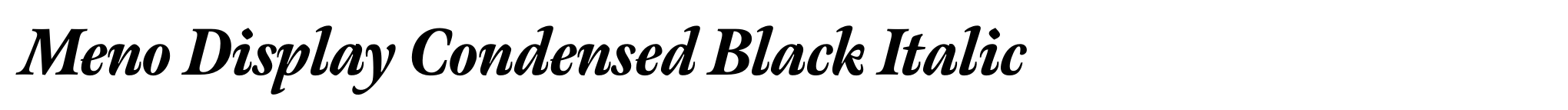 Meno Display Condensed Black Italic image