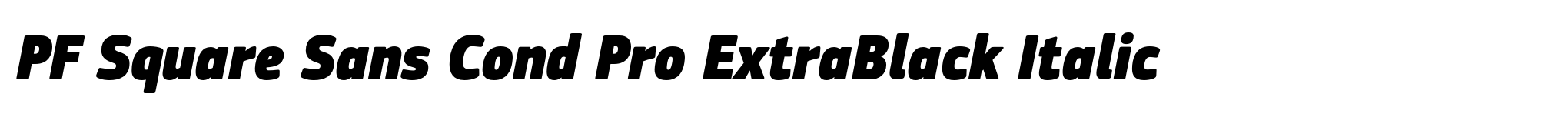PF Square Sans Cond Pro ExtraBlack Italic image