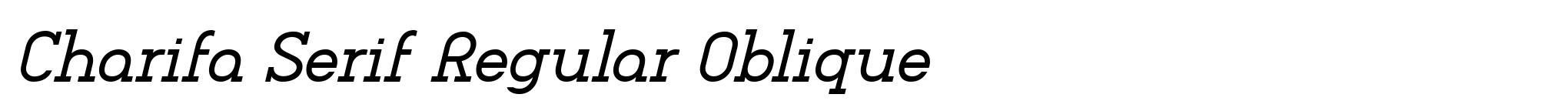 Charifa Serif Regular Oblique image
