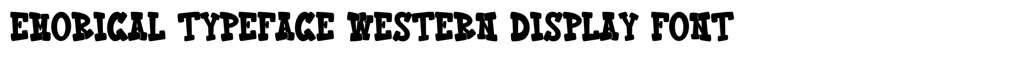 Emorical Typeface Western Display Font image