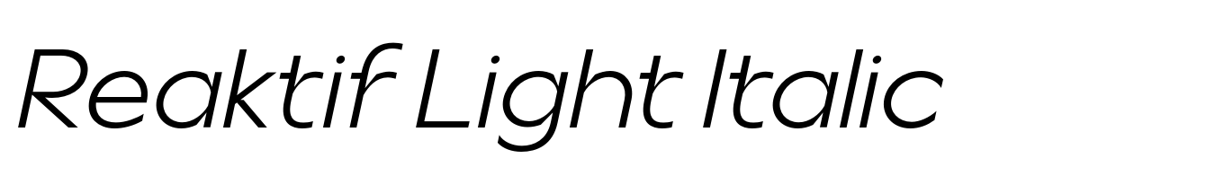 Reaktif Light Italic
