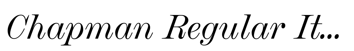 Chapman Regular Italic
