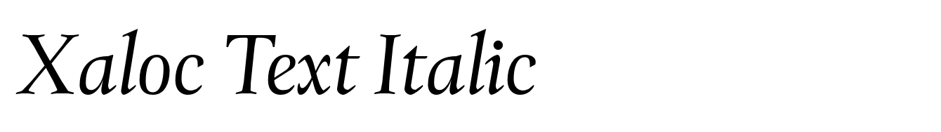 Xaloc Text Italic