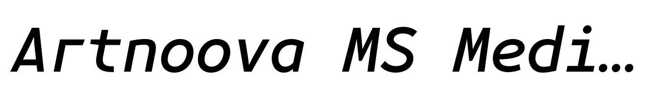 Artnoova MS Medium Italic