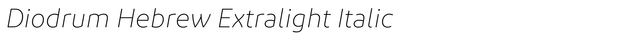 Diodrum Hebrew Extralight Italic image