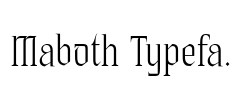 Maboth Typeface