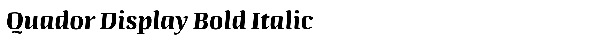 Quador Display Bold Italic image