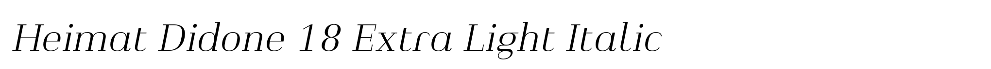 Heimat Didone 18 Extra Light Italic image