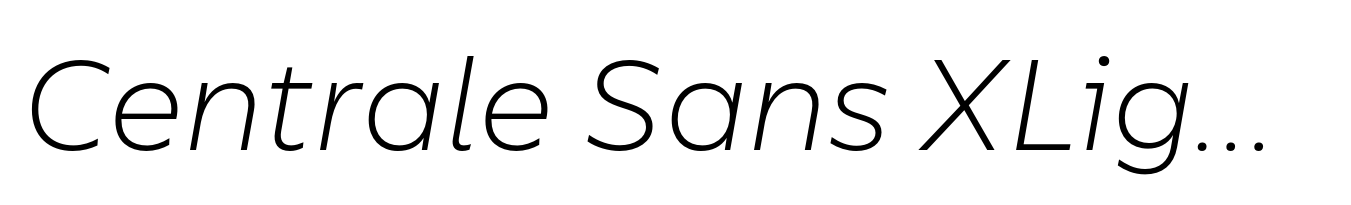 Centrale Sans XLight Italic