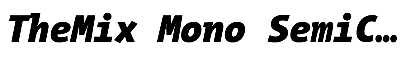 TheMix Mono SemiCondensed Black Italic