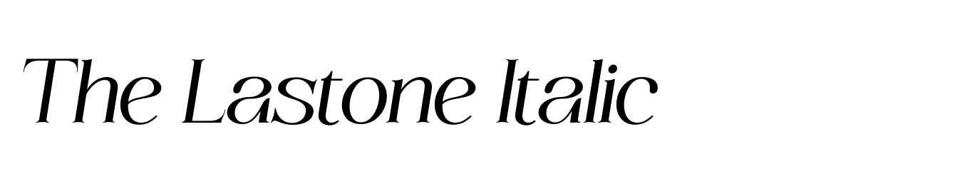 The Lastone Italic