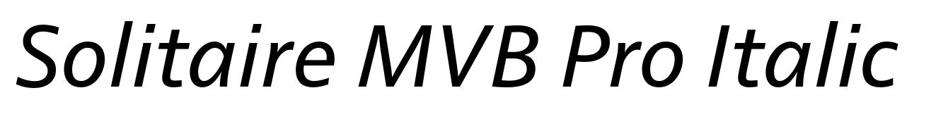 Solitaire MVB Pro Italic