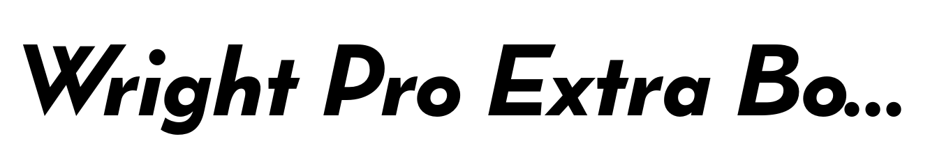 Wright Pro Extra Bold Italic