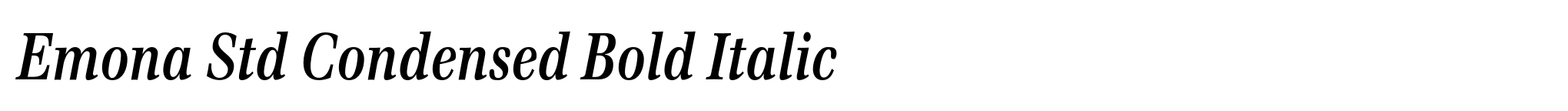 Emona Std Condensed Bold Italic image