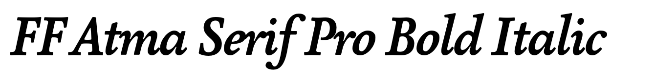 FF Atma Serif Pro Bold Italic