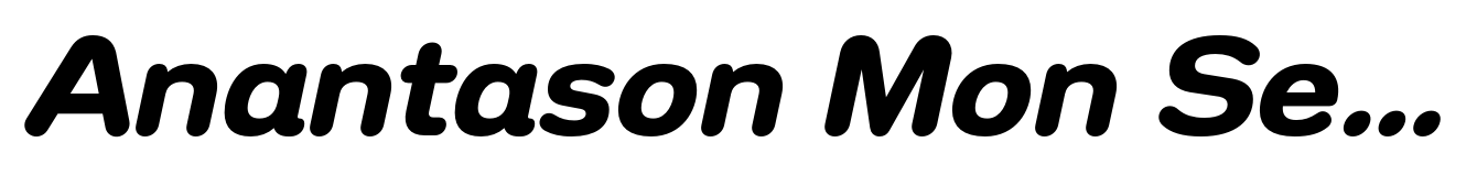 Anantason Mon Semi Expanded Bold Italic