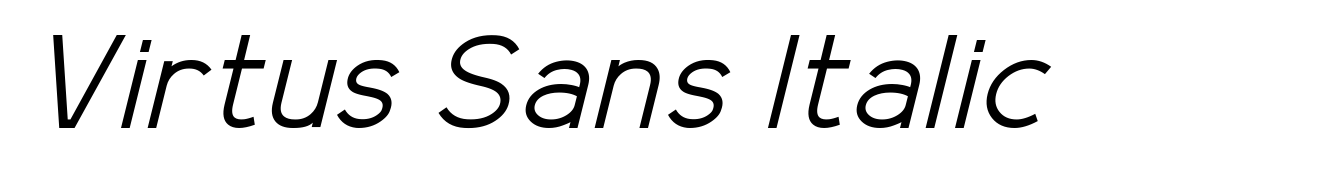 Virtus Sans Italic