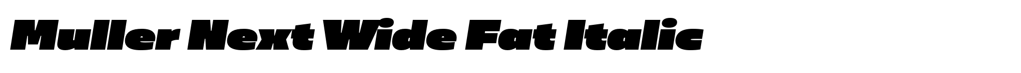 Muller Next Wide Fat Italic image