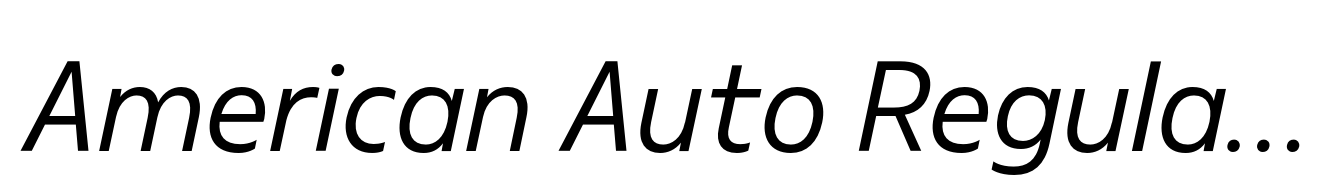 American Auto Regular Italic