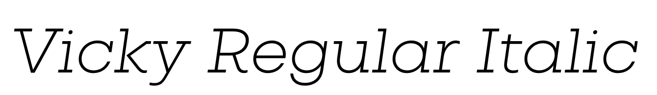 Vicky Regular Italic