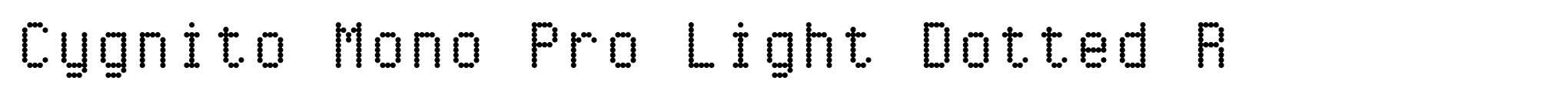 Cygnito Mono Pro Light Dotted R image