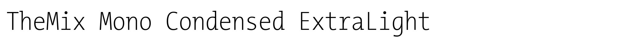TheMix Mono Condensed ExtraLight image