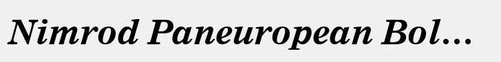 Nimrod Paneuropean Bold Italic